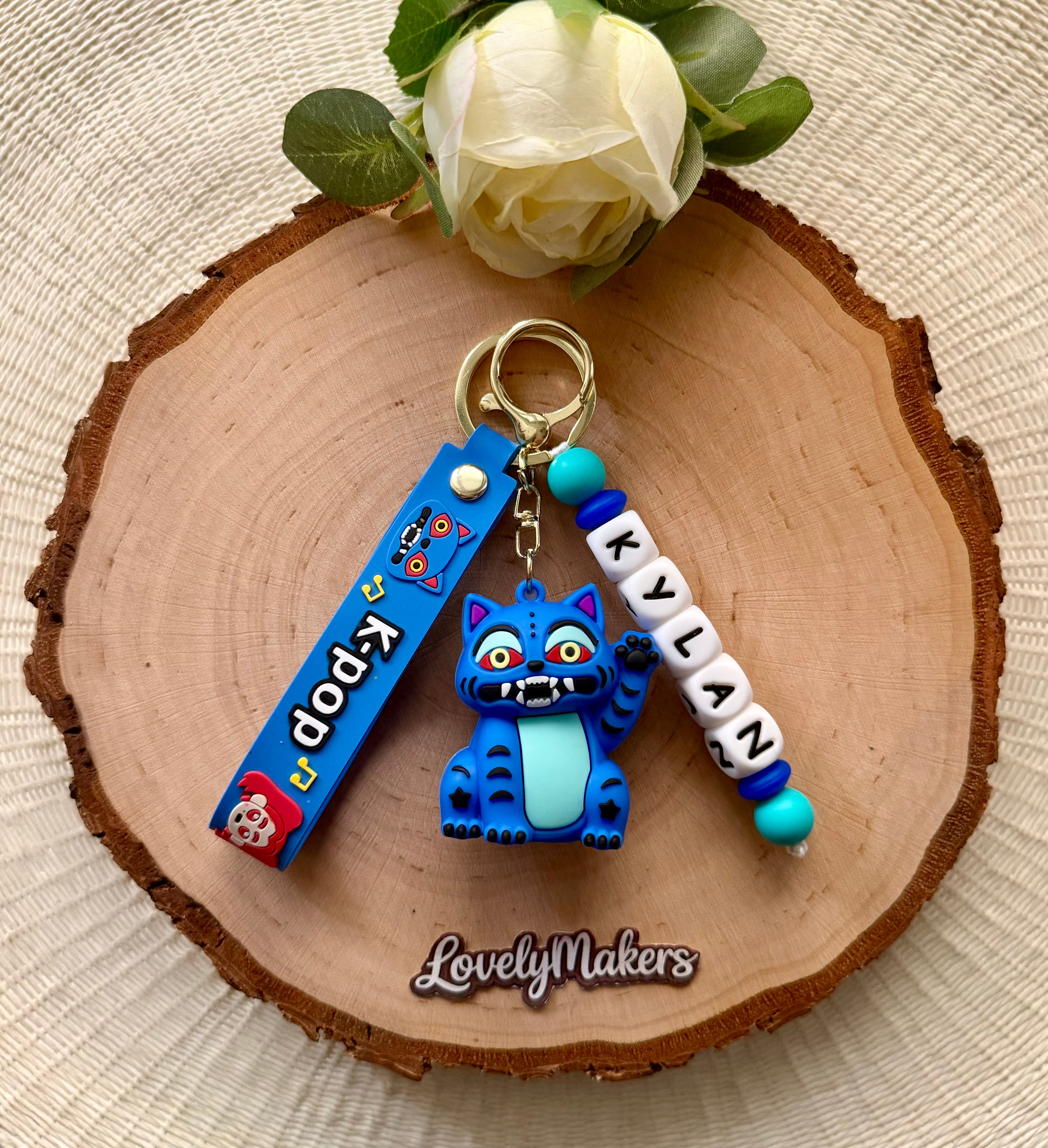 Porte-clés 3D personnalisé – Derpy Tiger