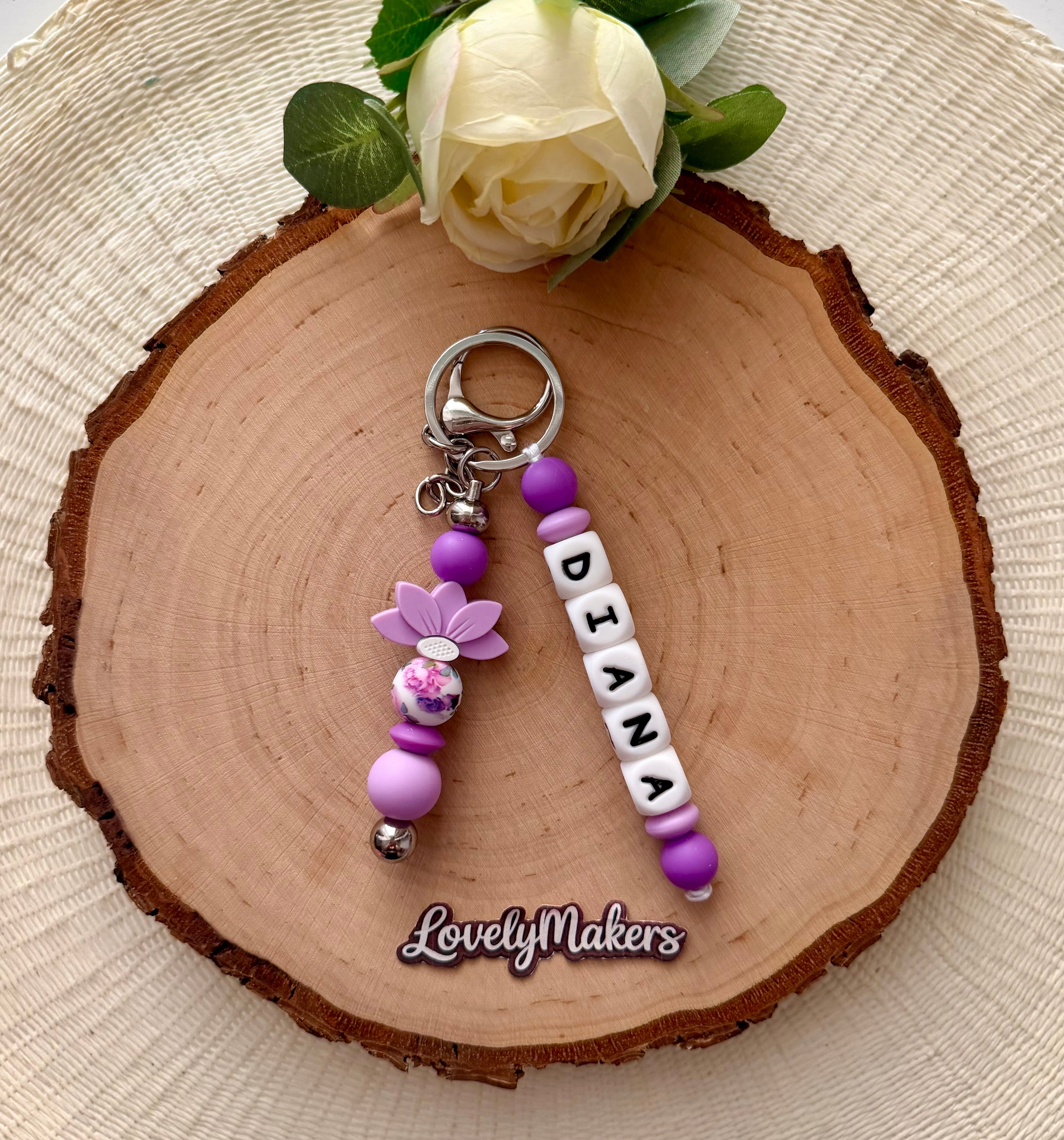 Porte-clés personnalisé – Fleur