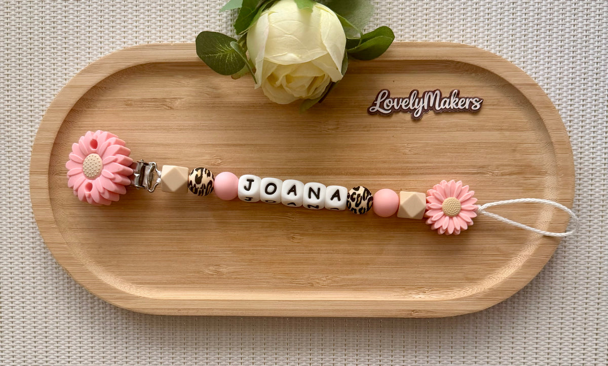 Attache lolette personnalisée – Fleur