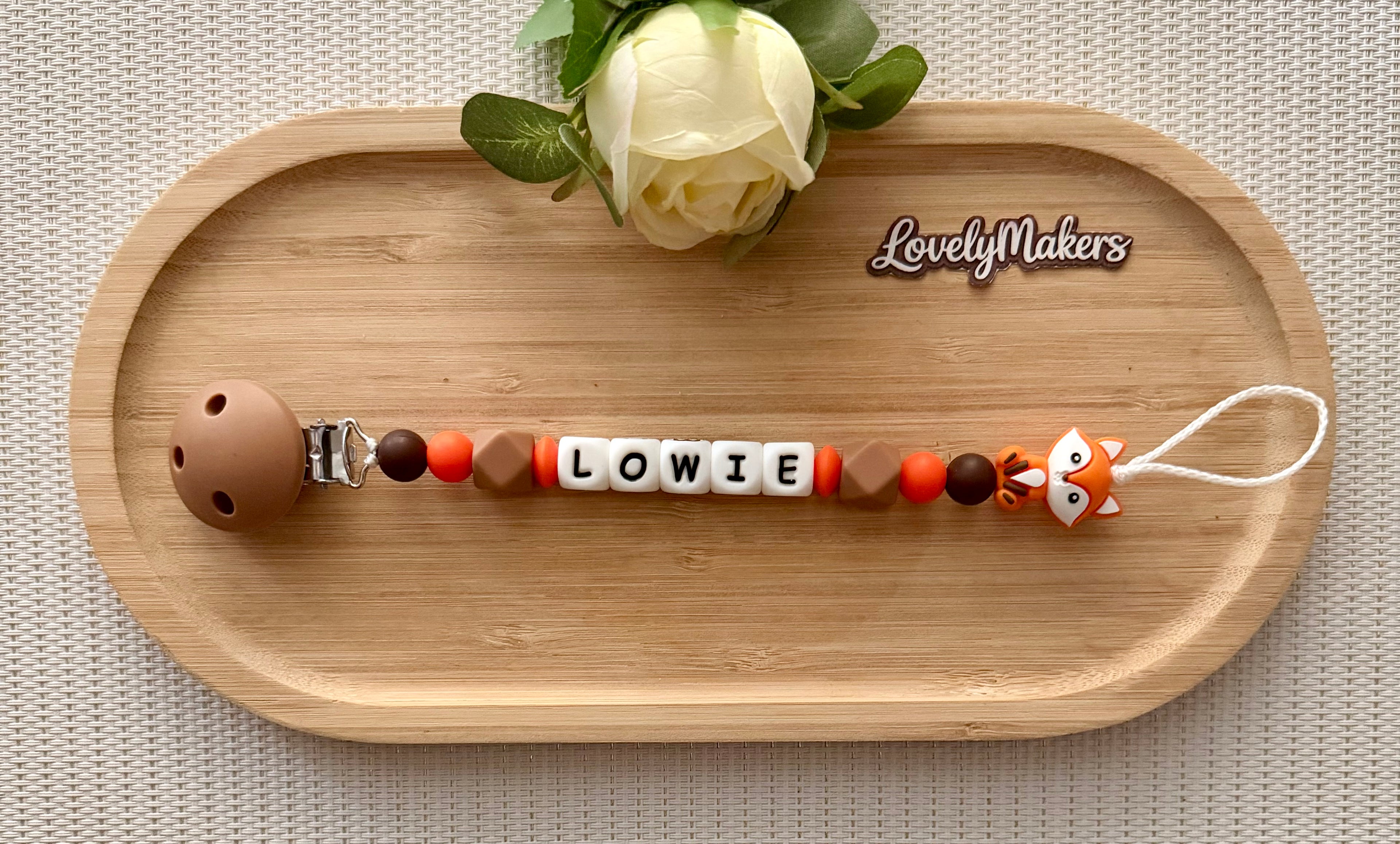 Attache lolette personnalisée – Renard