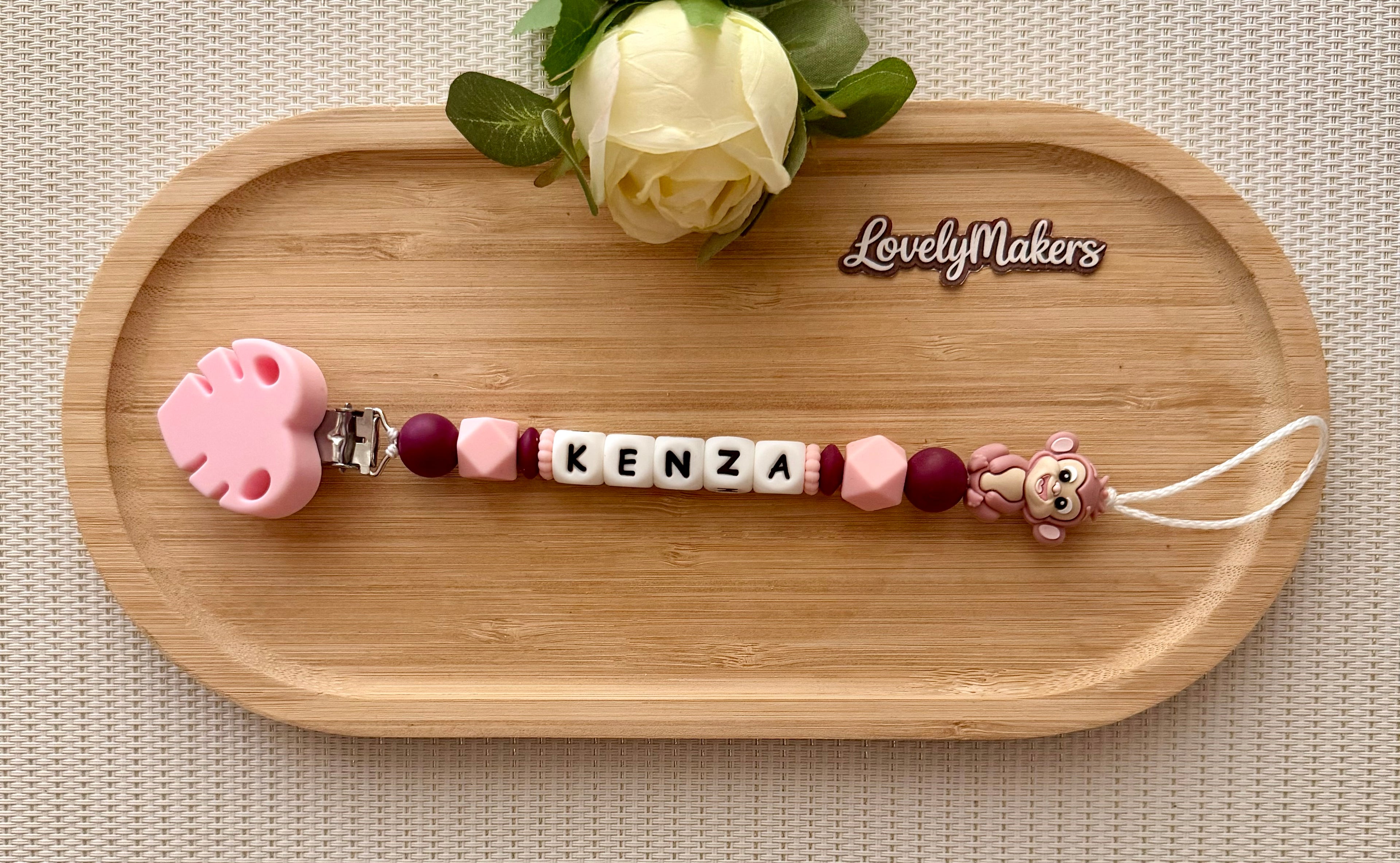 Attache lolette personnalisée – Singe