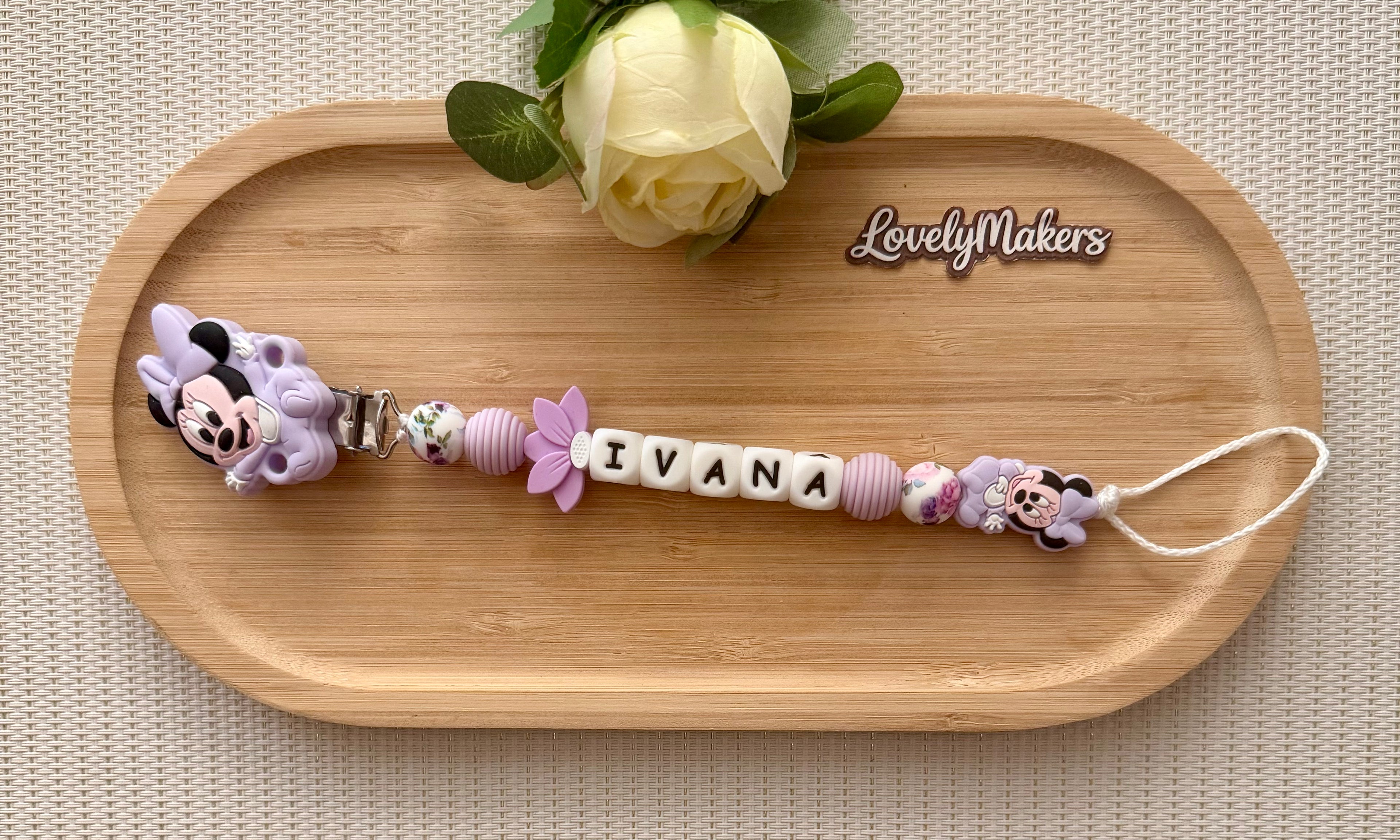 Attache lolette Disney personnalisée – Minnie