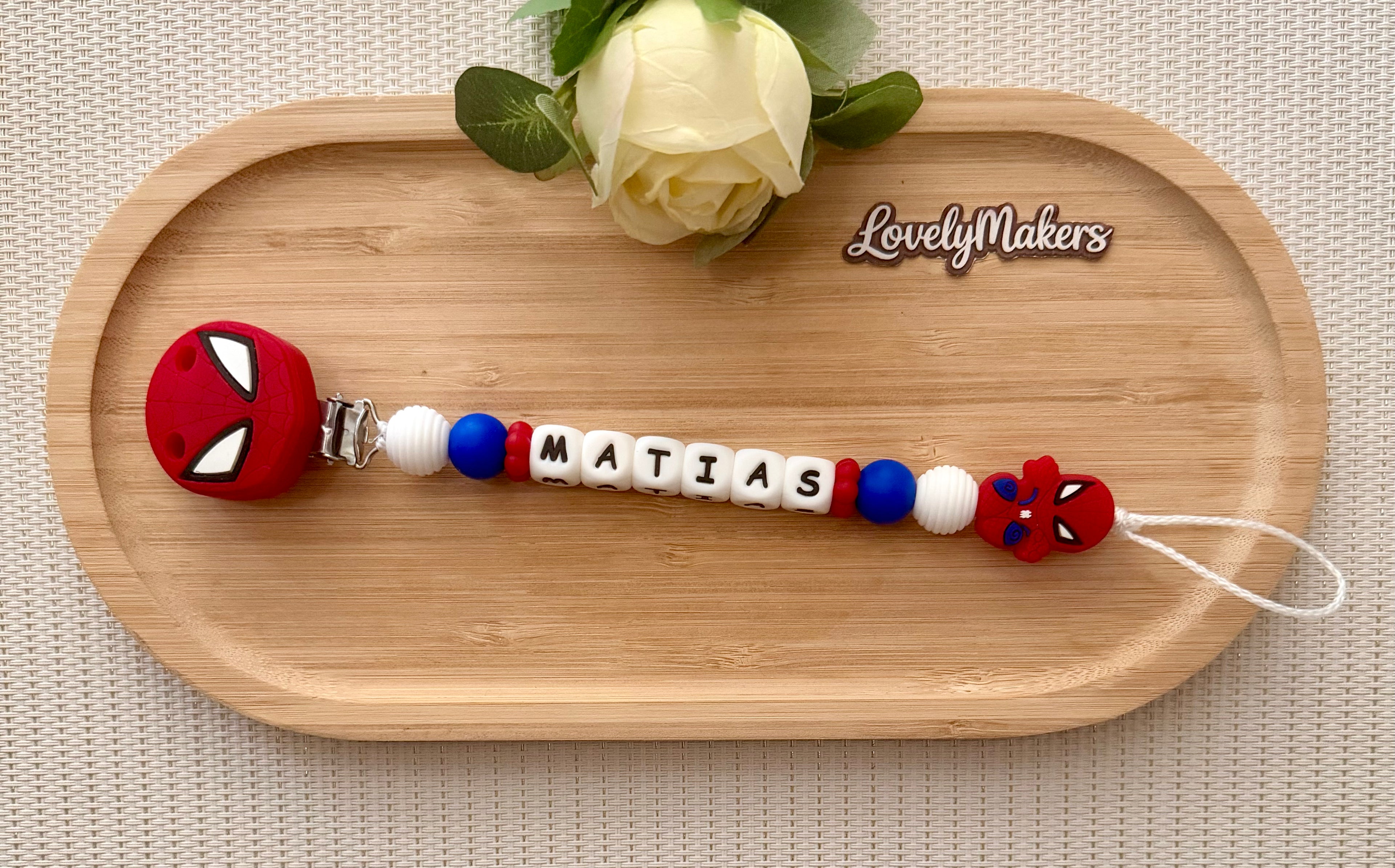 Attache lolette Disney personnalisée – Spider-Man