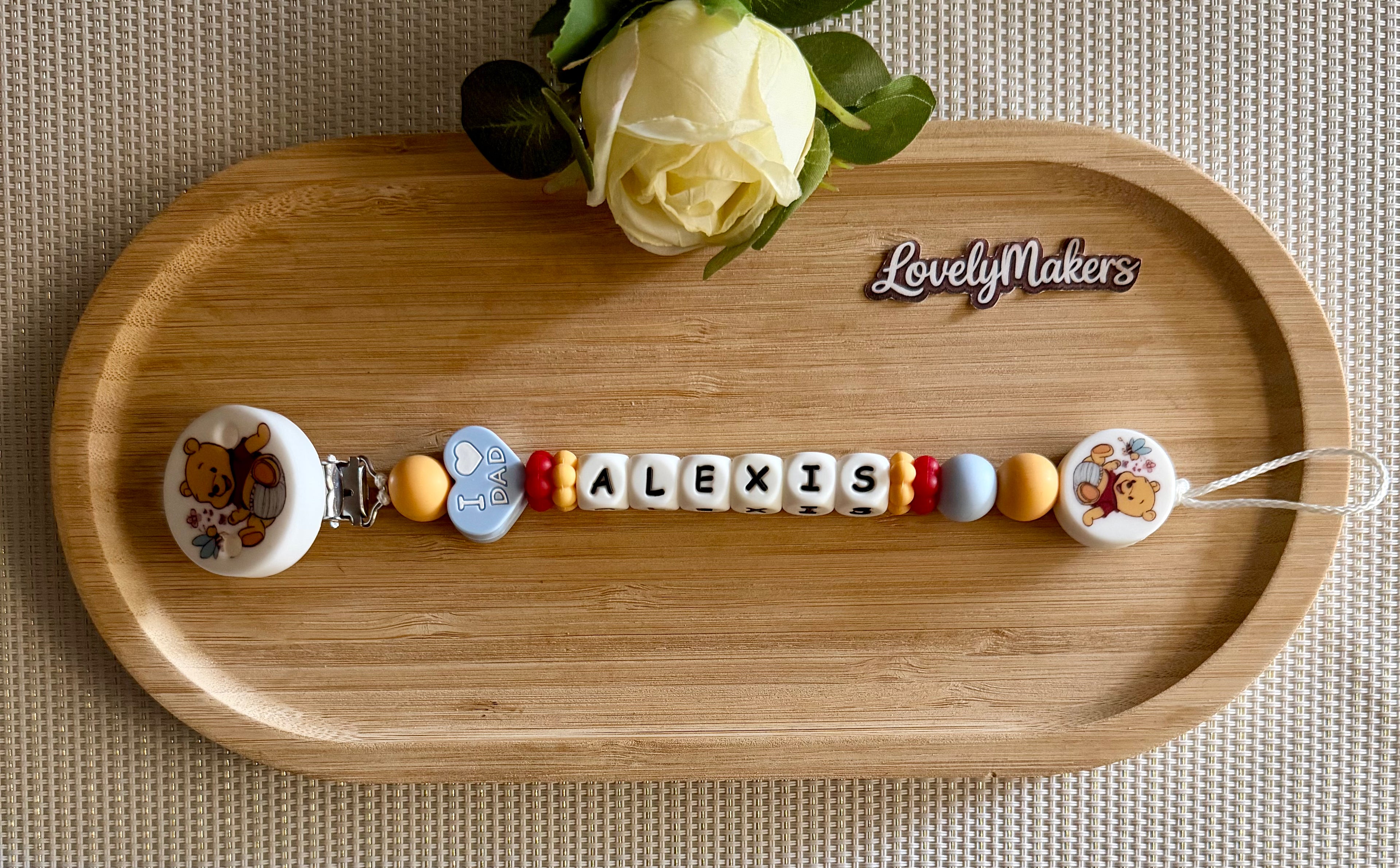 Attache lolette Disney personnalisée – Winnie l'Ourson
