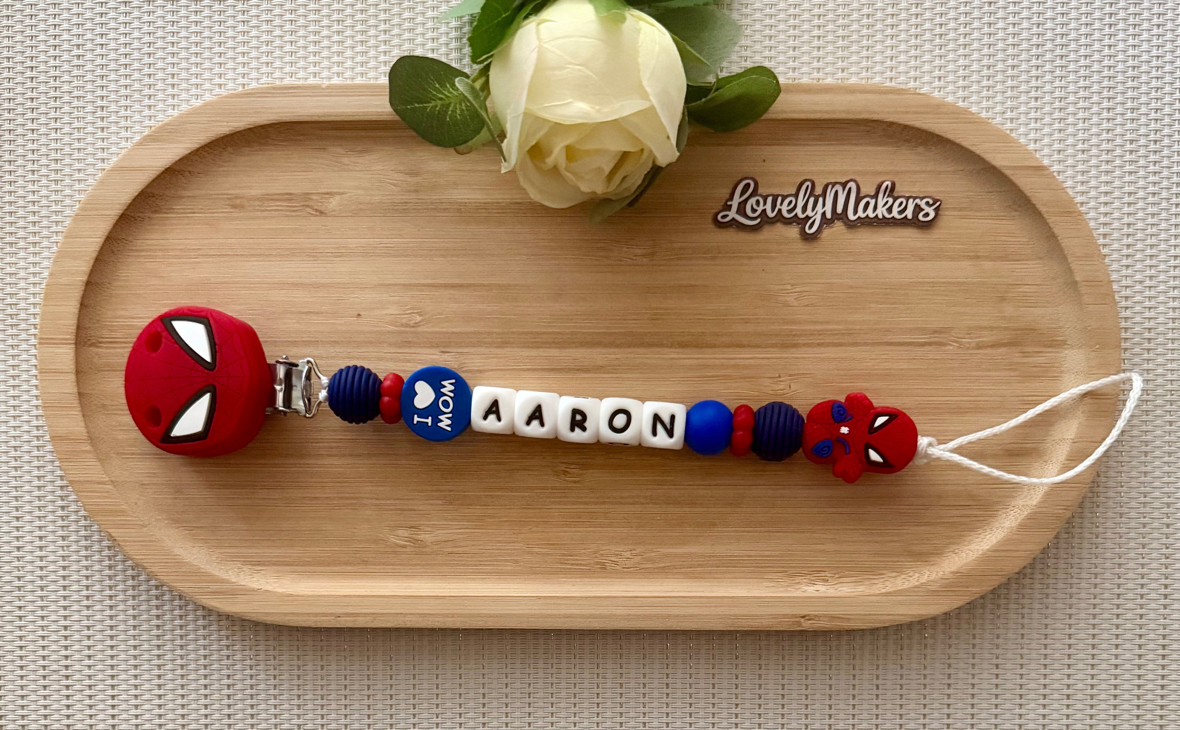 Attache lolette Disney personnalisée – Spider-Man