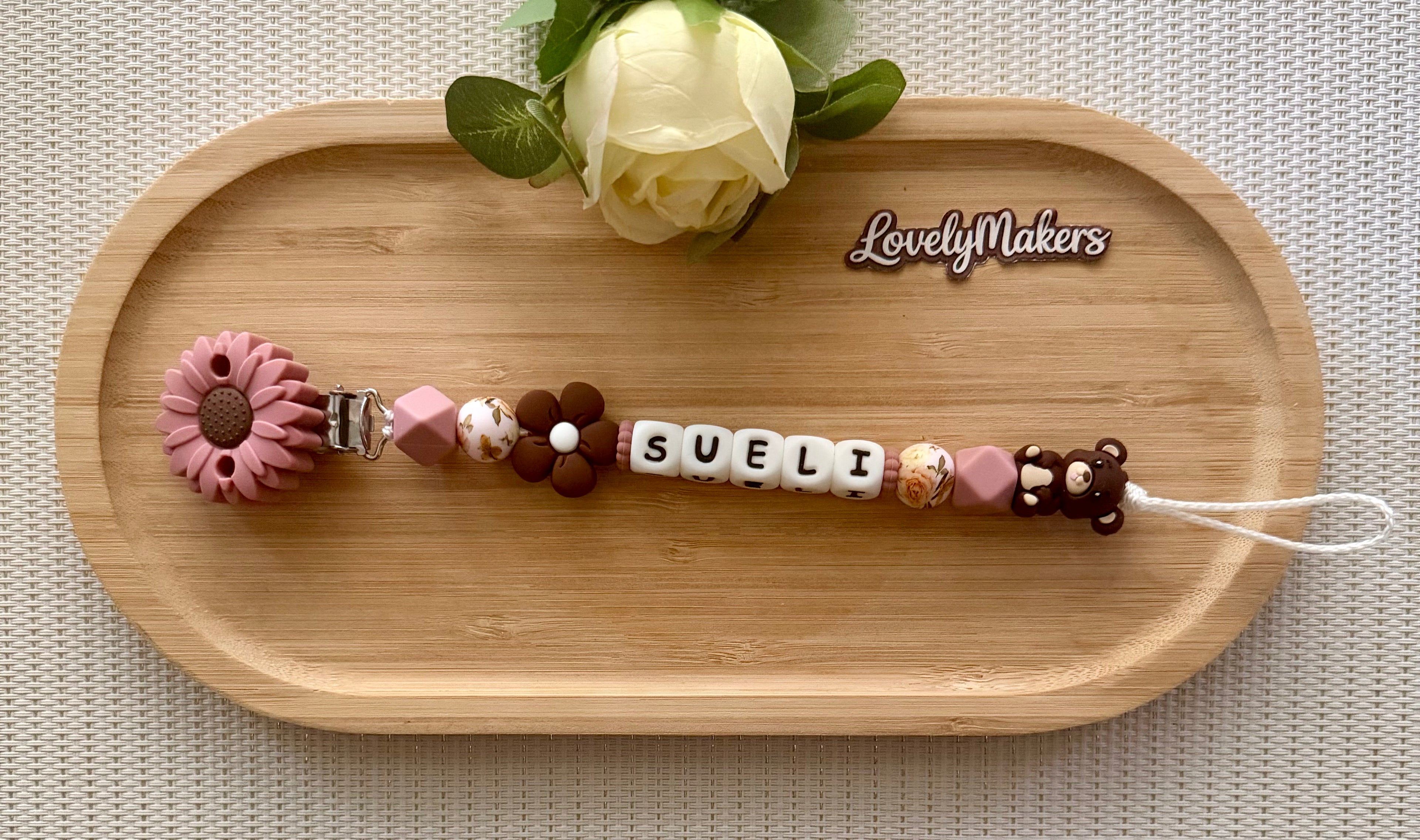 Attache lolette personnalisée – Ours