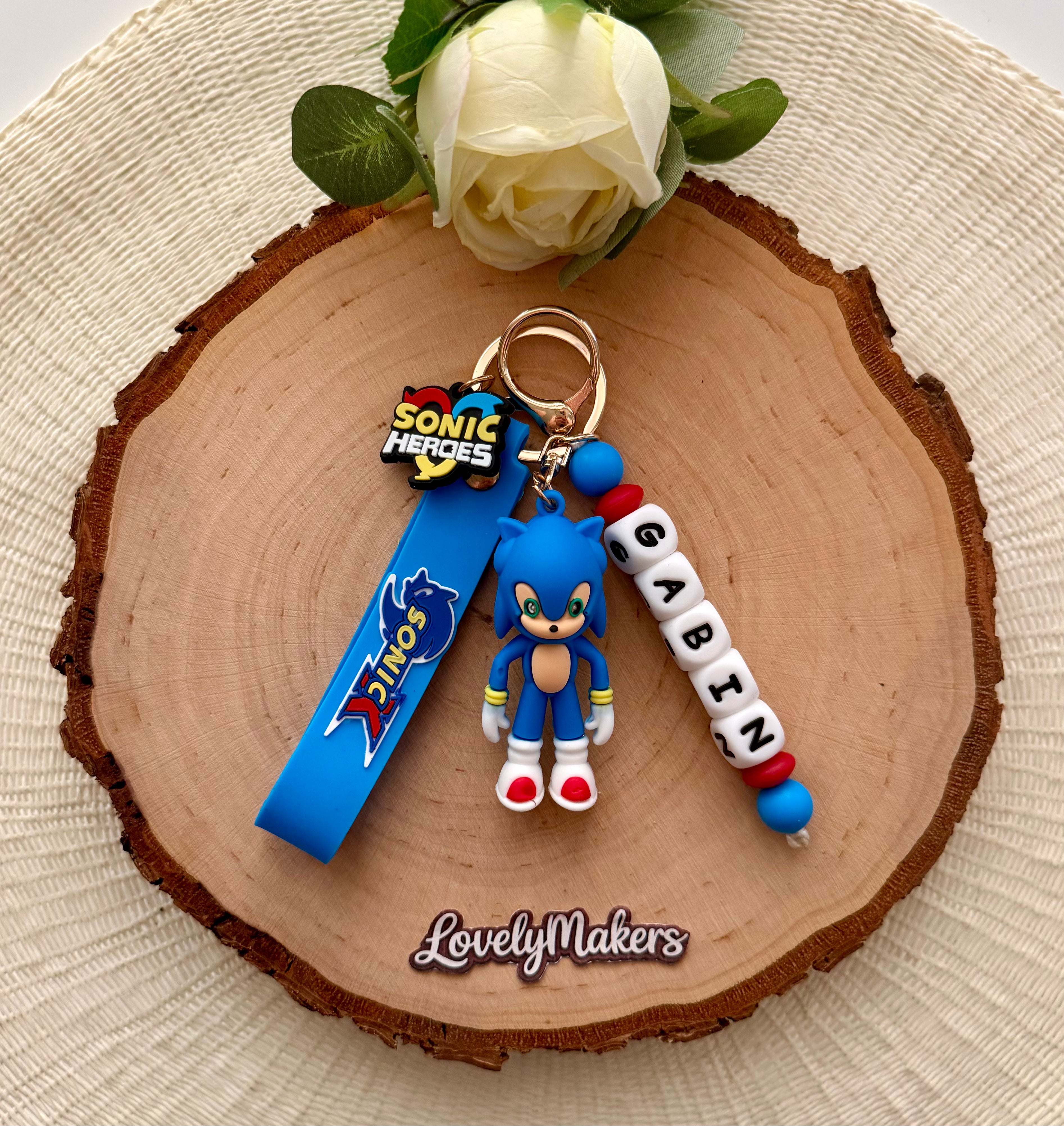 Porte-clés 3D personnalisé – Sonic