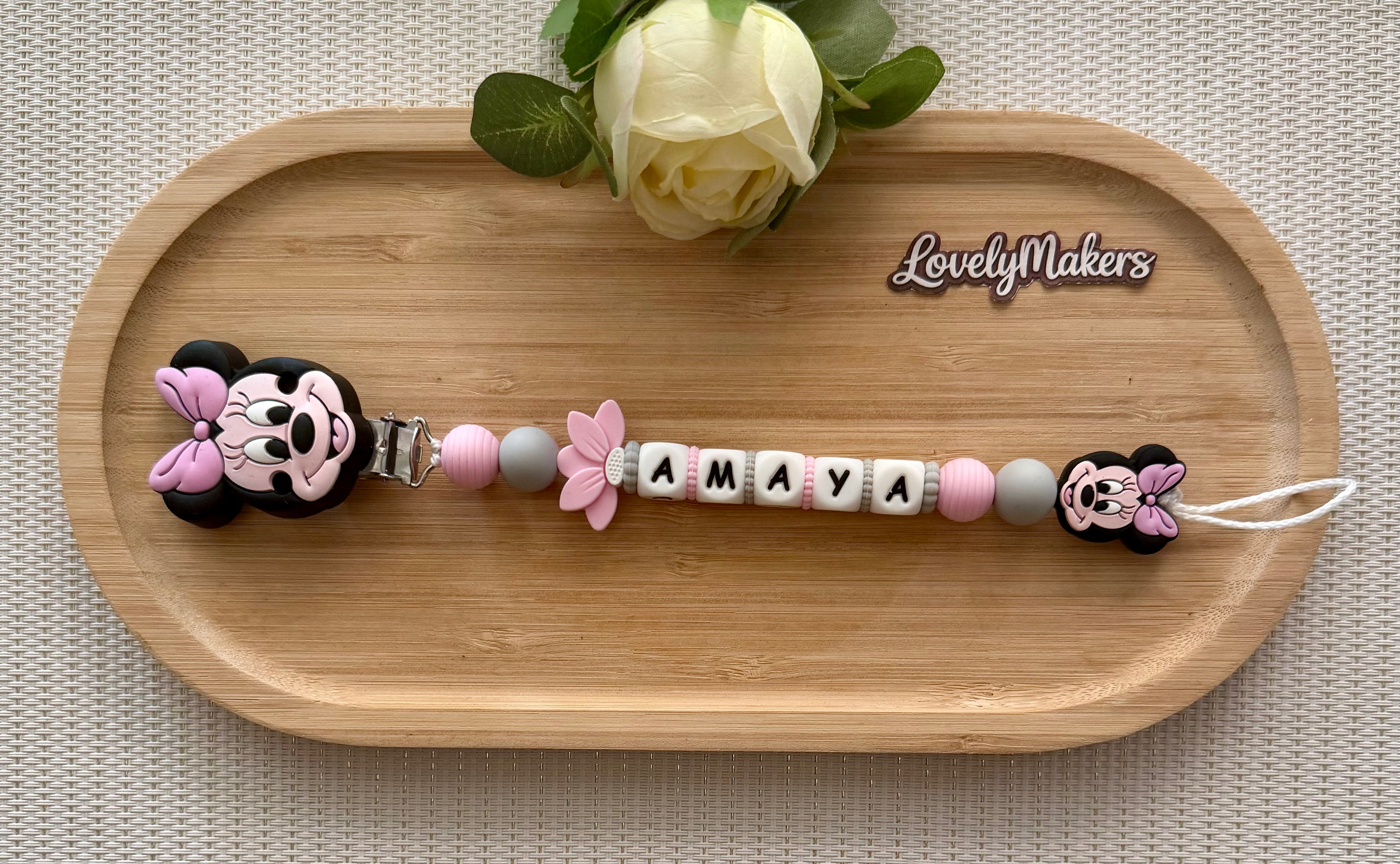 Attache lolette Disney personnalisée – Minnie