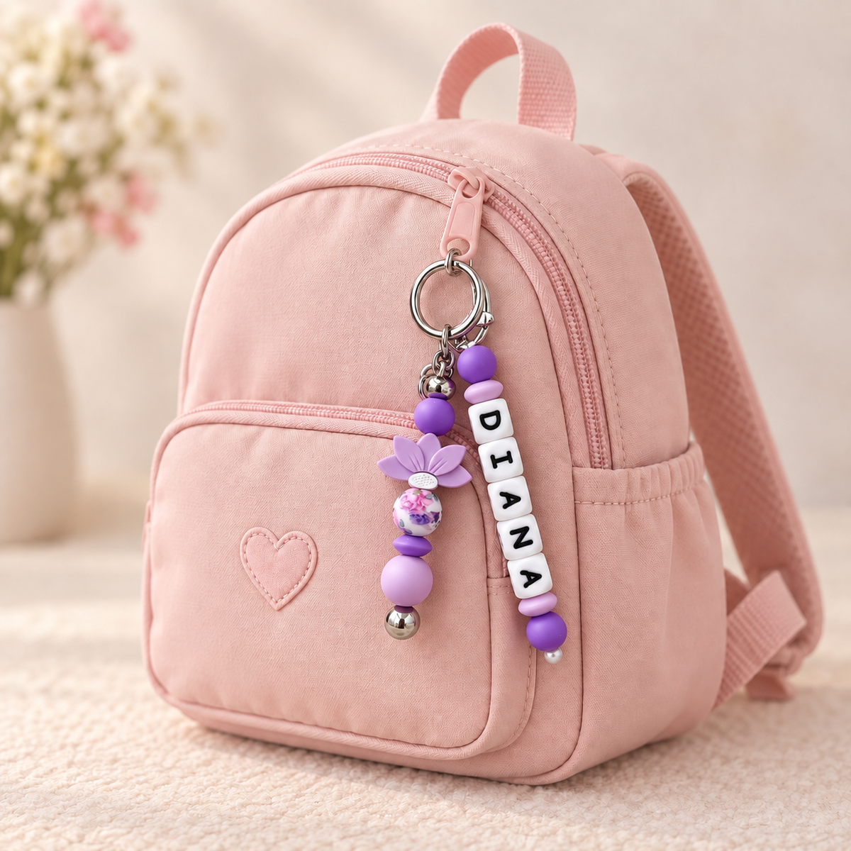 Porte-clés personnalisé – Fleur