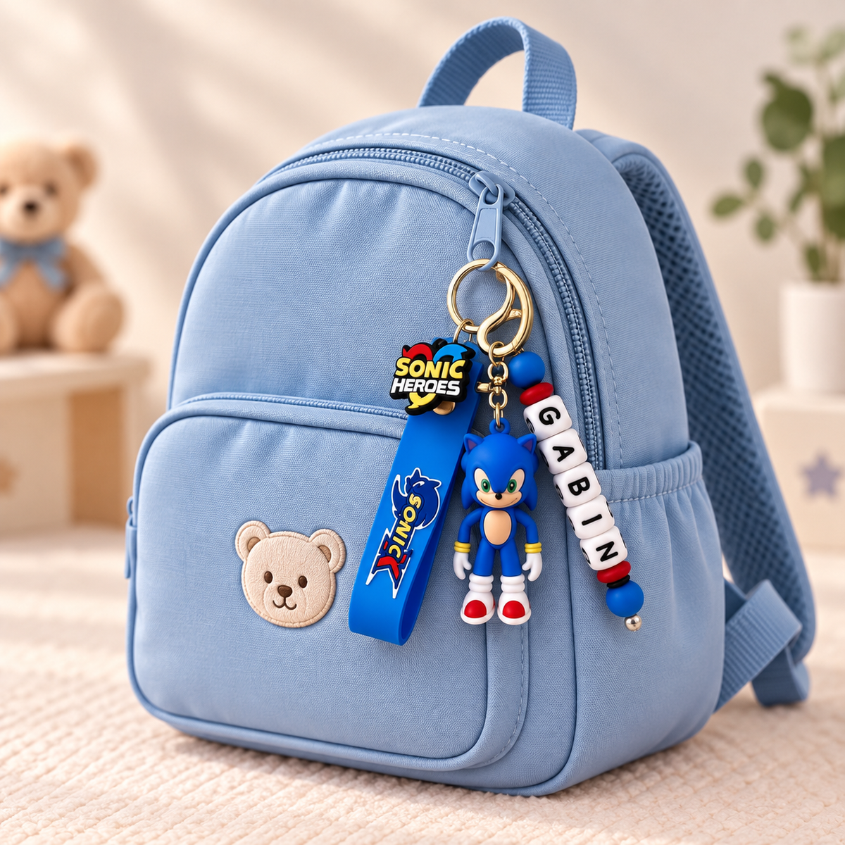Porte-clés 3D personnalisé – Sonic