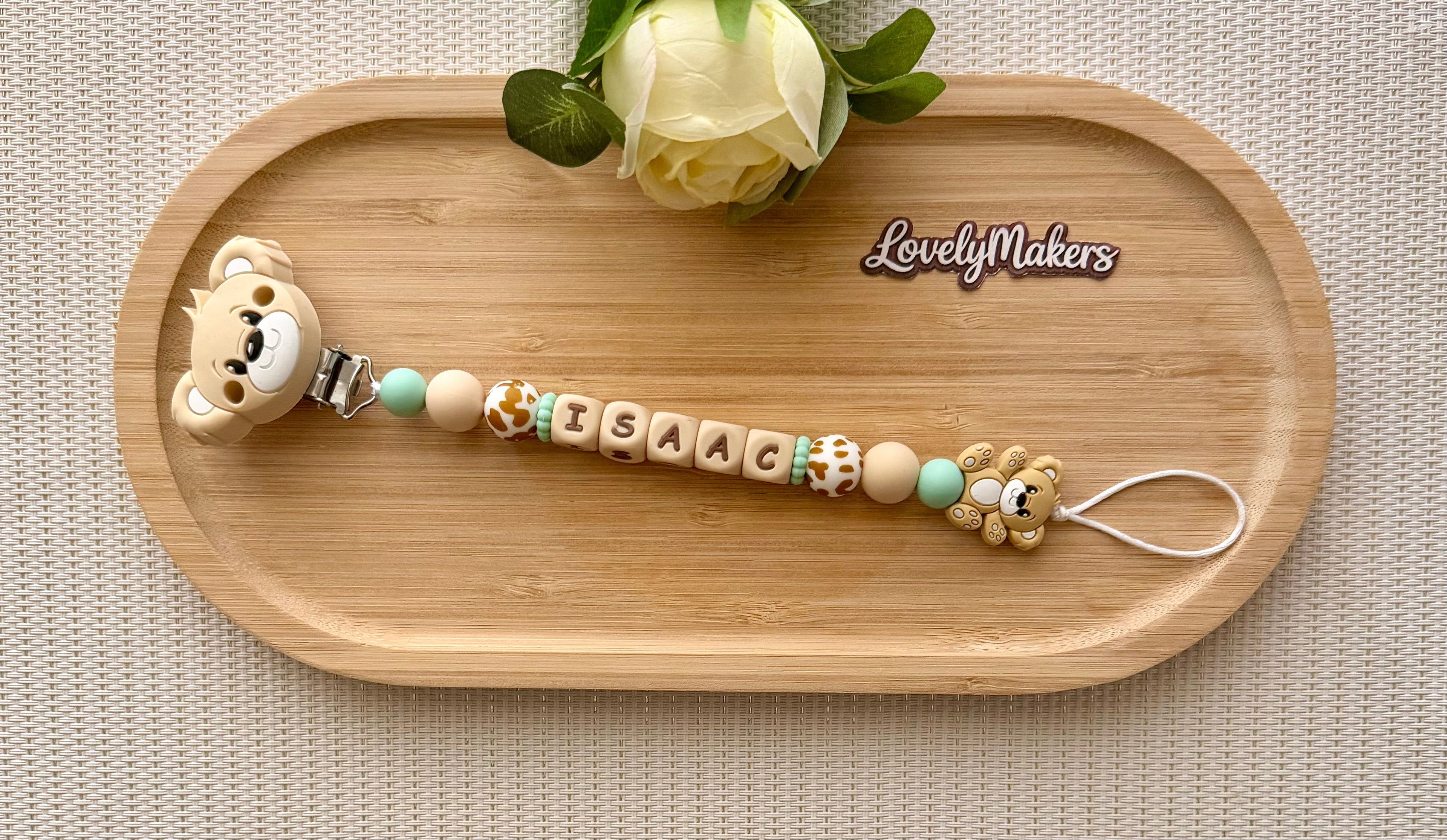 Attache lolette personnalisée – Ours
