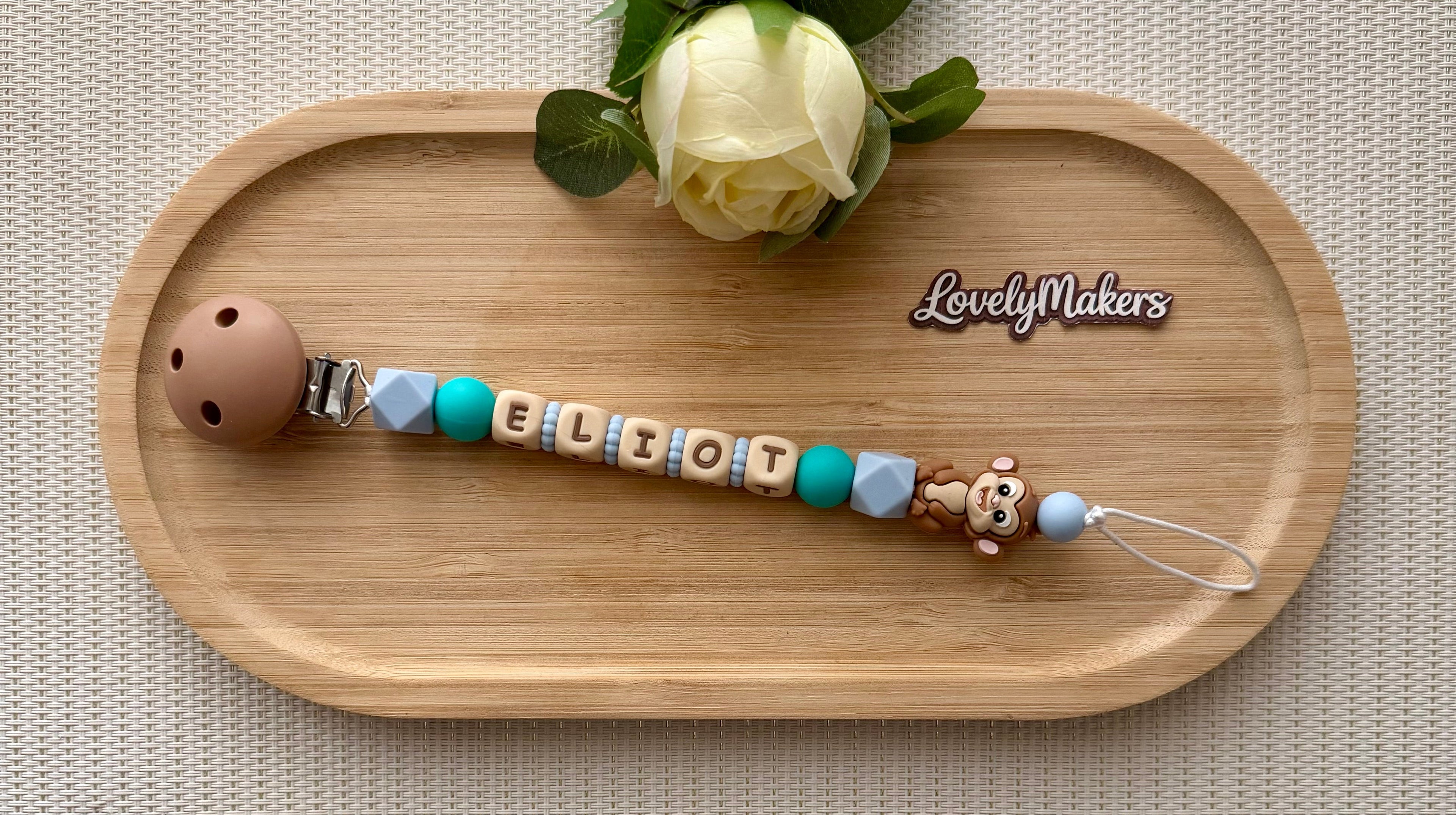 Attache lolette personnalisée – Singe