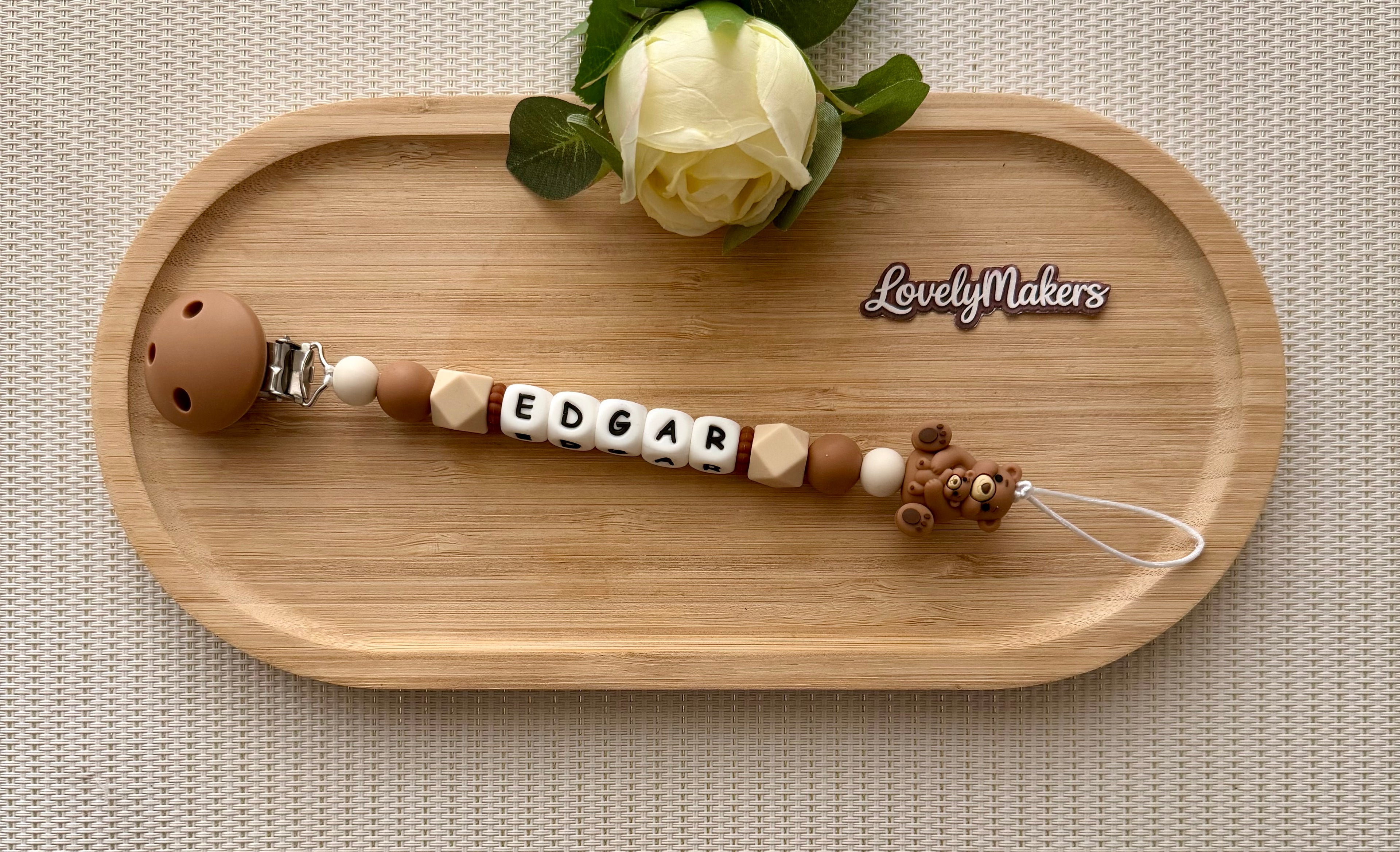 Attache lolette personnalisée – Ours