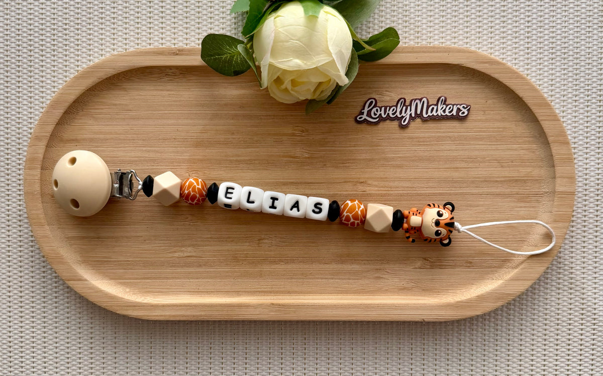 Attache lolette personnalisée – Tigre